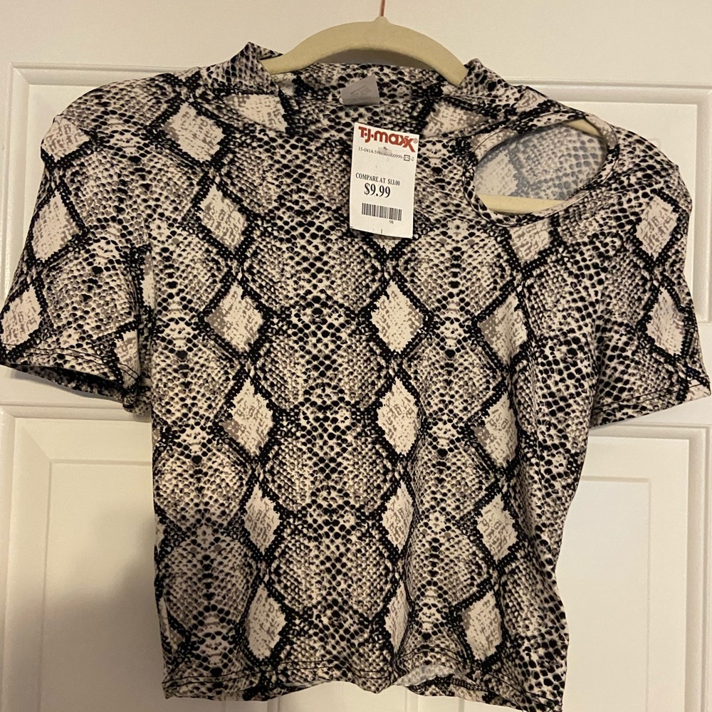 TJ MAXX Snakeskin Crop Top